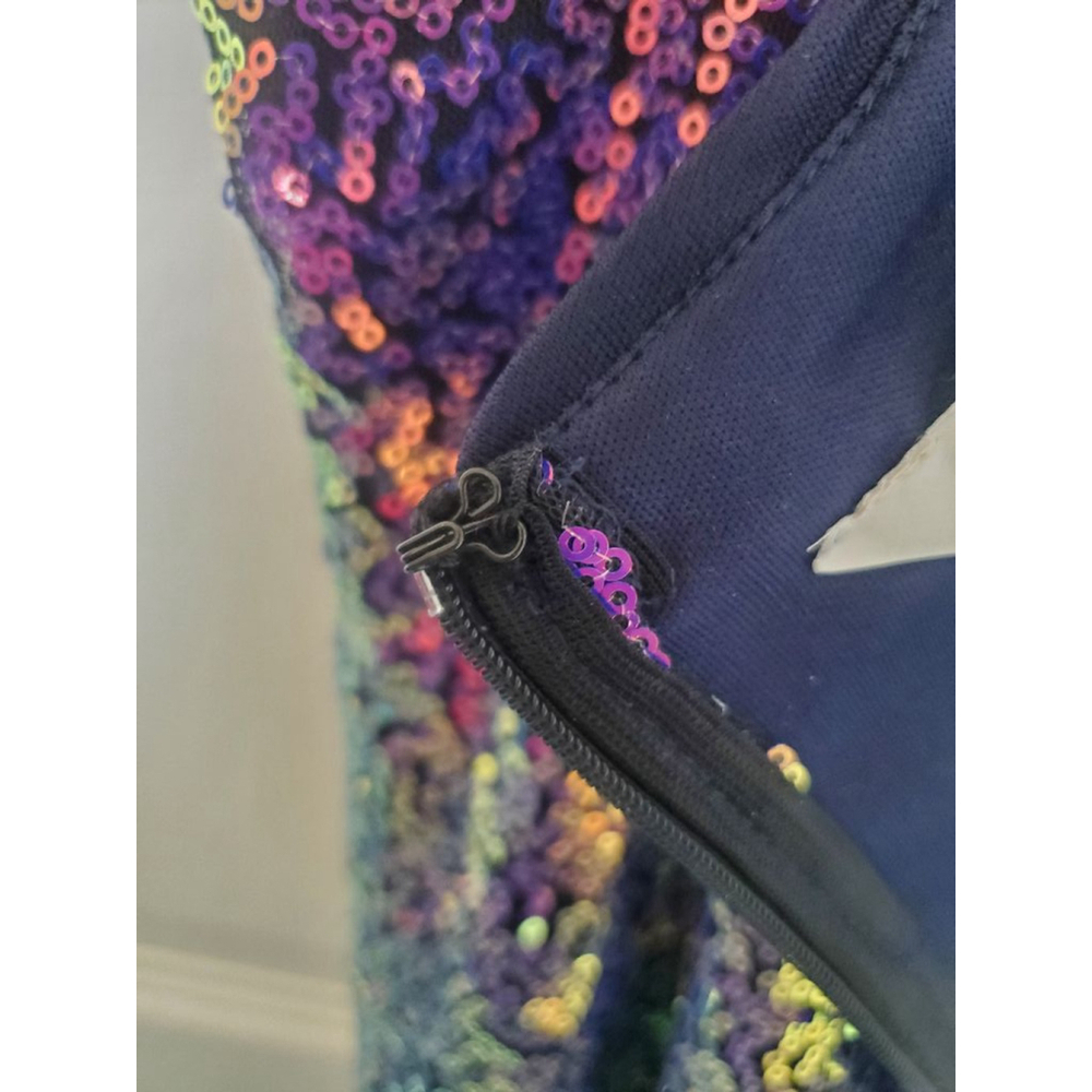Women's Davi & Dani Purple Sequin Mini Dress Size S - Picture 4 of 4